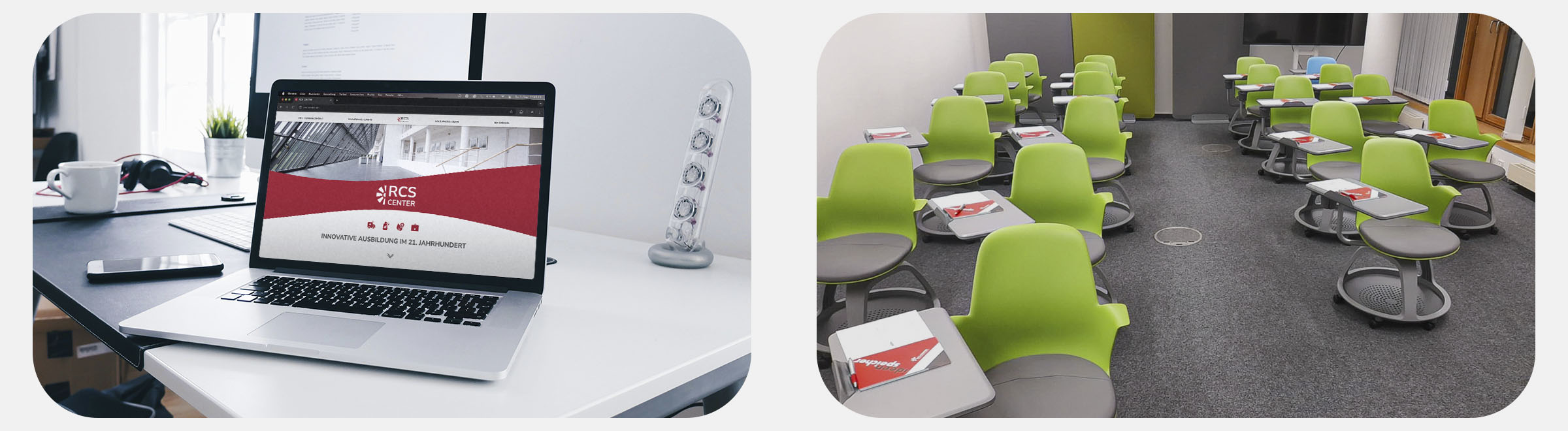 Bild zeigt den Kursraum der RCS-Center gGmbH im Wissenschaftspark Gelsenkirchen